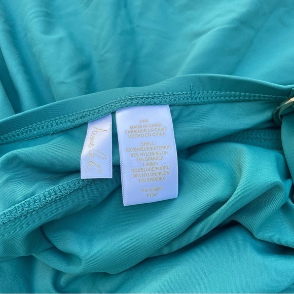 Anne Cole Plus Size Twisted Front Underwire Tankini 24 W Macys - Picture 9 of 9